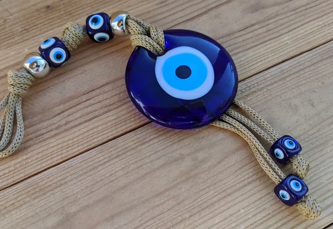 Décoration murale oeil bleu porte bonheur