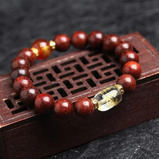 Bracelet bois de santal | Porte bonheur | Homme | Femme