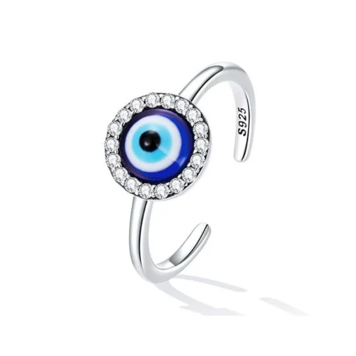 Bague Oeil Bleu | Argent | Porte bonheur | Femme