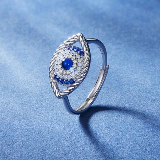 Bague Oeil Grec | Argent | Porte bonheur | Femme